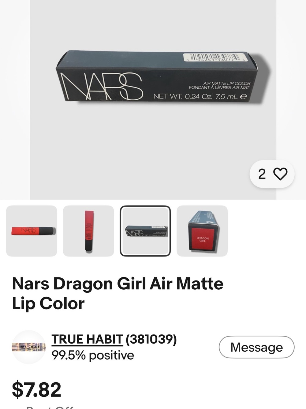 132 NARS DRAGON GIRL Lipstick
$7 each OR
3 for $18- 3 different colors listed - Picture 2 of 3